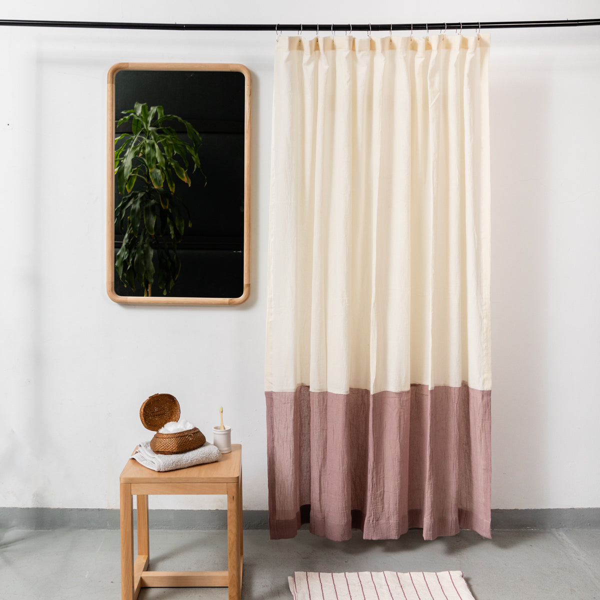 Cortina de Baño Duo Rosa Viejo